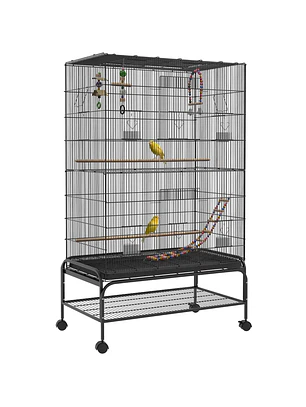 Gaiola para Pássaros com Rodas 97x58x160 cm