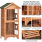 Gaiola de Madeira Natural  80,5x57x153 cm  - Thumbnail 5