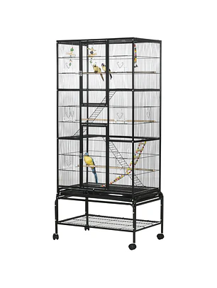 Gaiola full extras 83x53x180 cm Preto