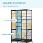 Gaiola full extras 83x53x180 cm Preto - Thumbnail 9