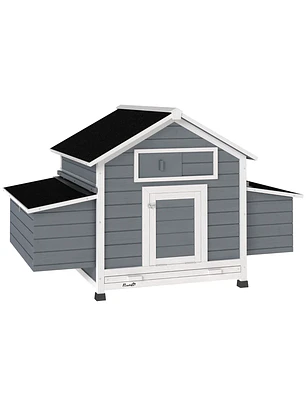 Galinheiro de Madeira para Exterior com 2 Ninhos 150x100x96,5 cm