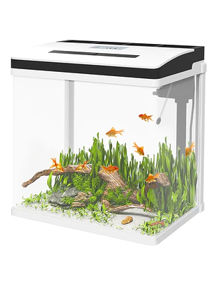 Aquário de Cristal de 28L com Sistema de Filtração