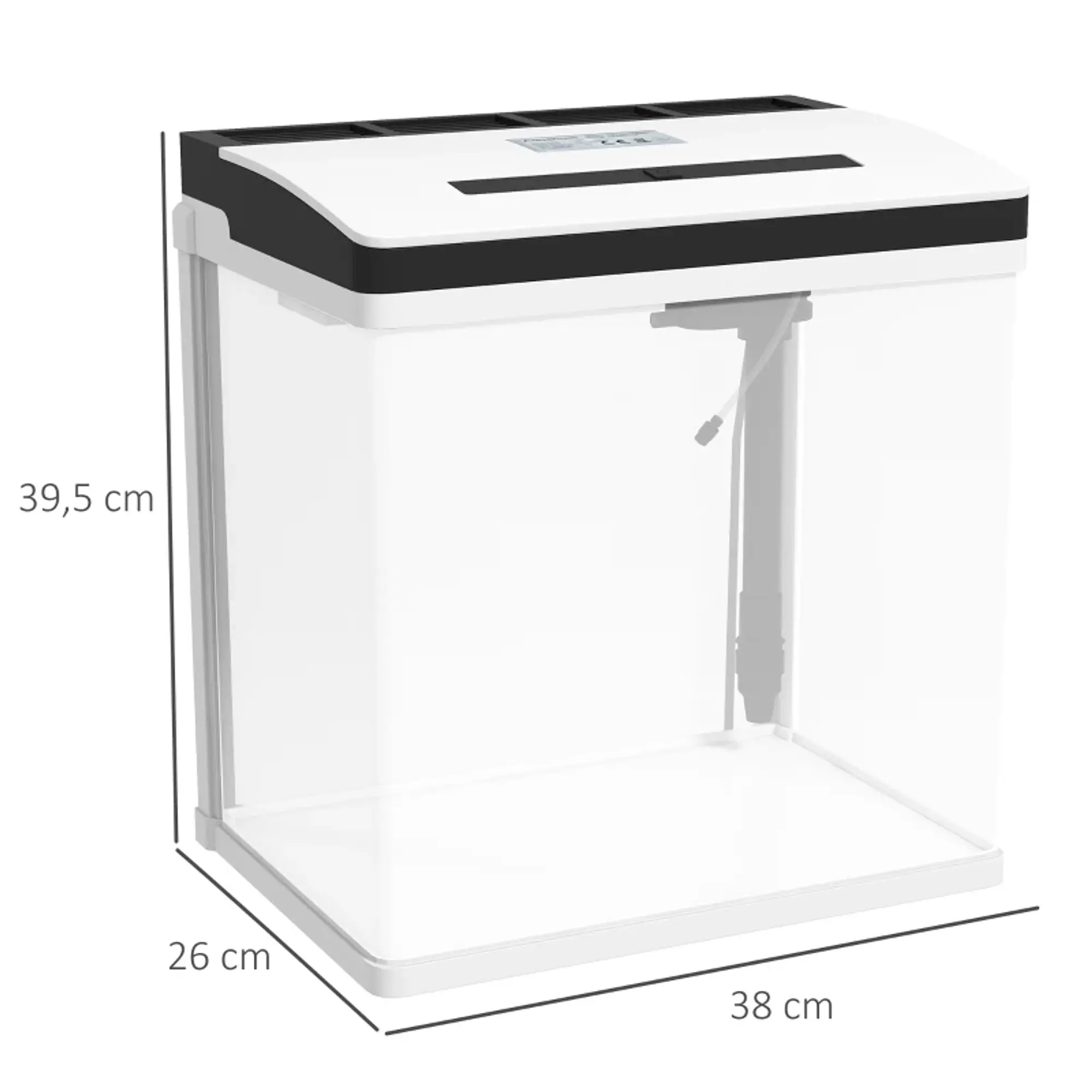 Aquário de Cristal de 28L com Sistema de Filtração 3