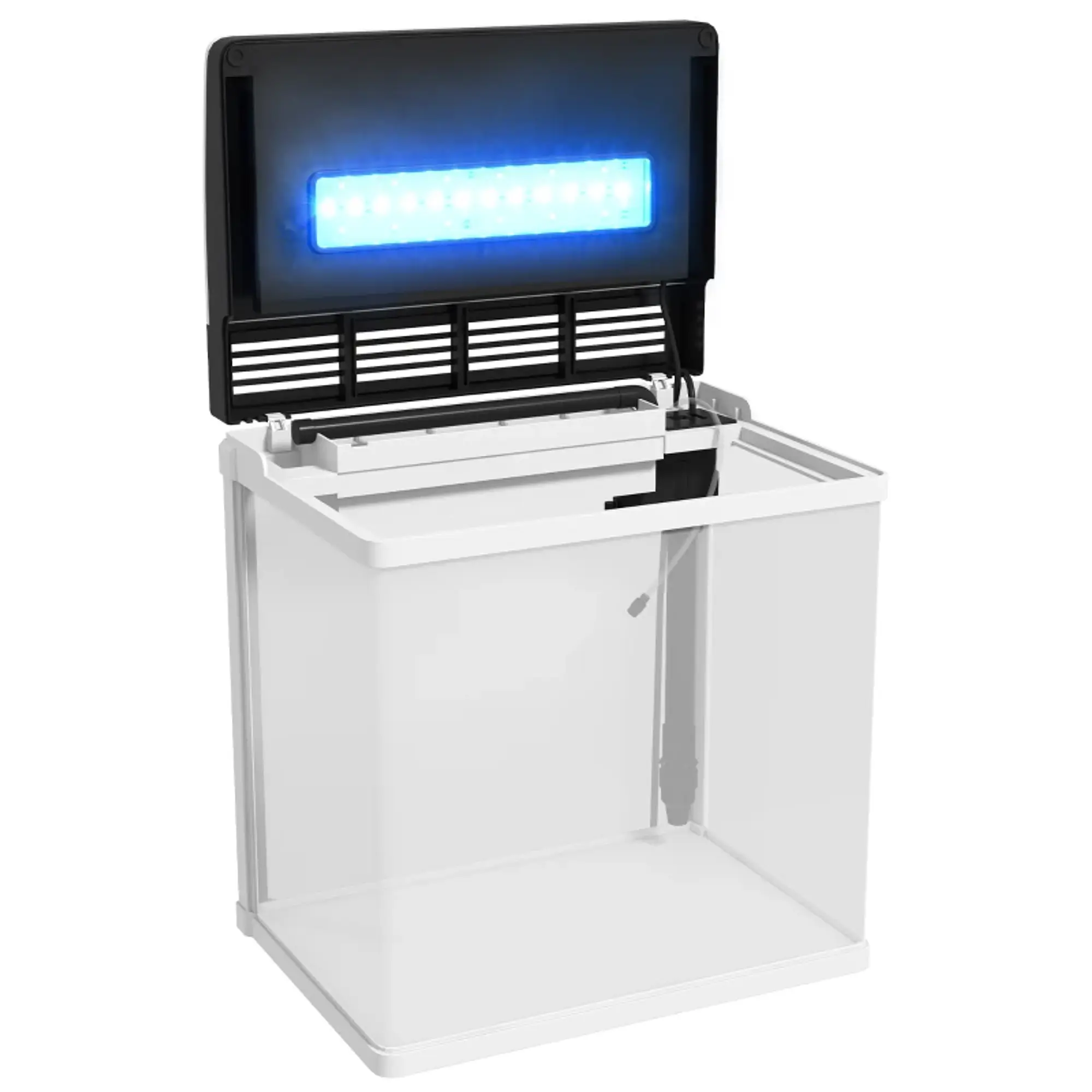 Aquário de Cristal de 28L com Sistema de Filtração 5