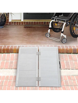 Rampa Dobrável para Cadeiras de Rodas 91 cm Carga 270 kg Antiderrapante 