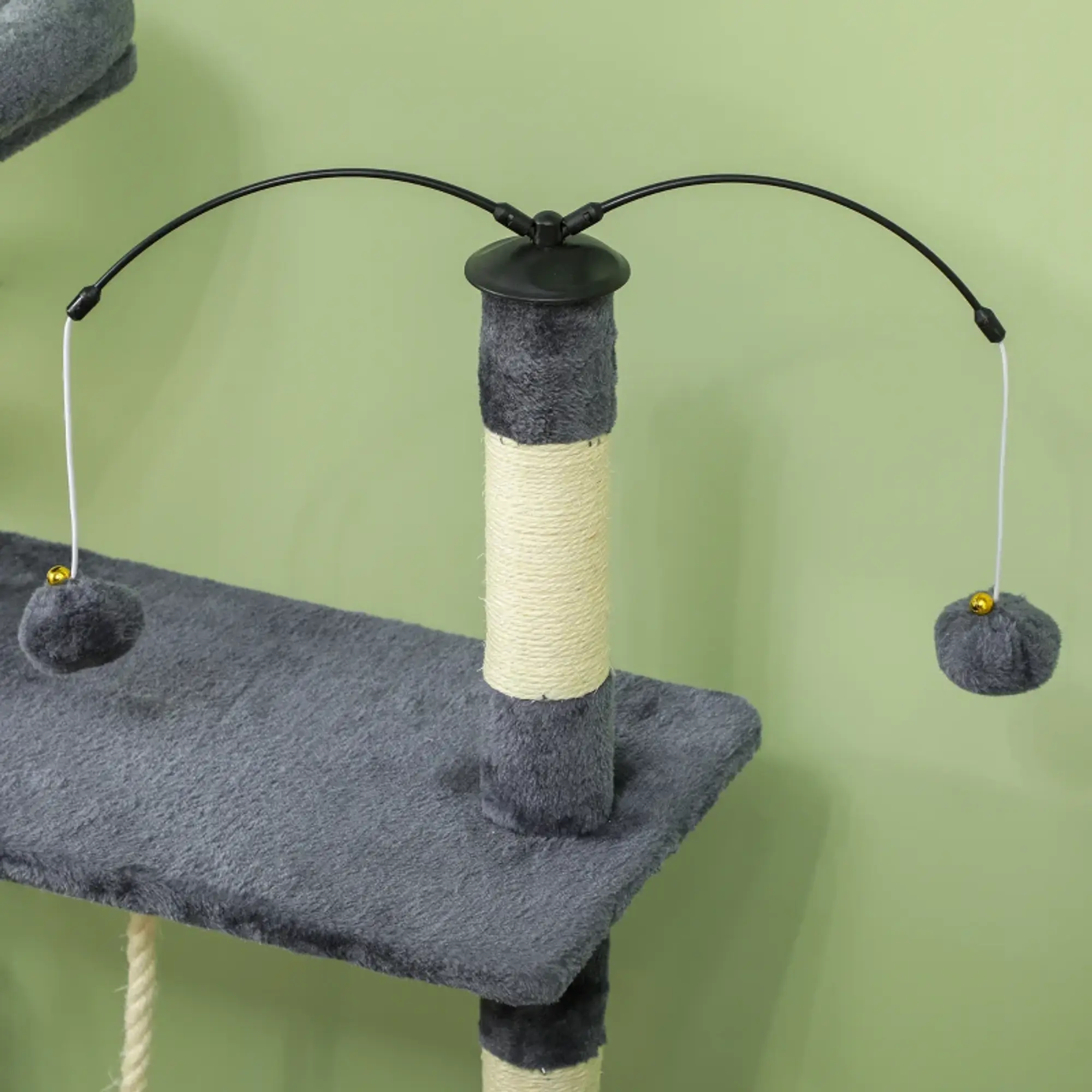 Arranhador para Gatos 134 cm Cinza Escuro 9
