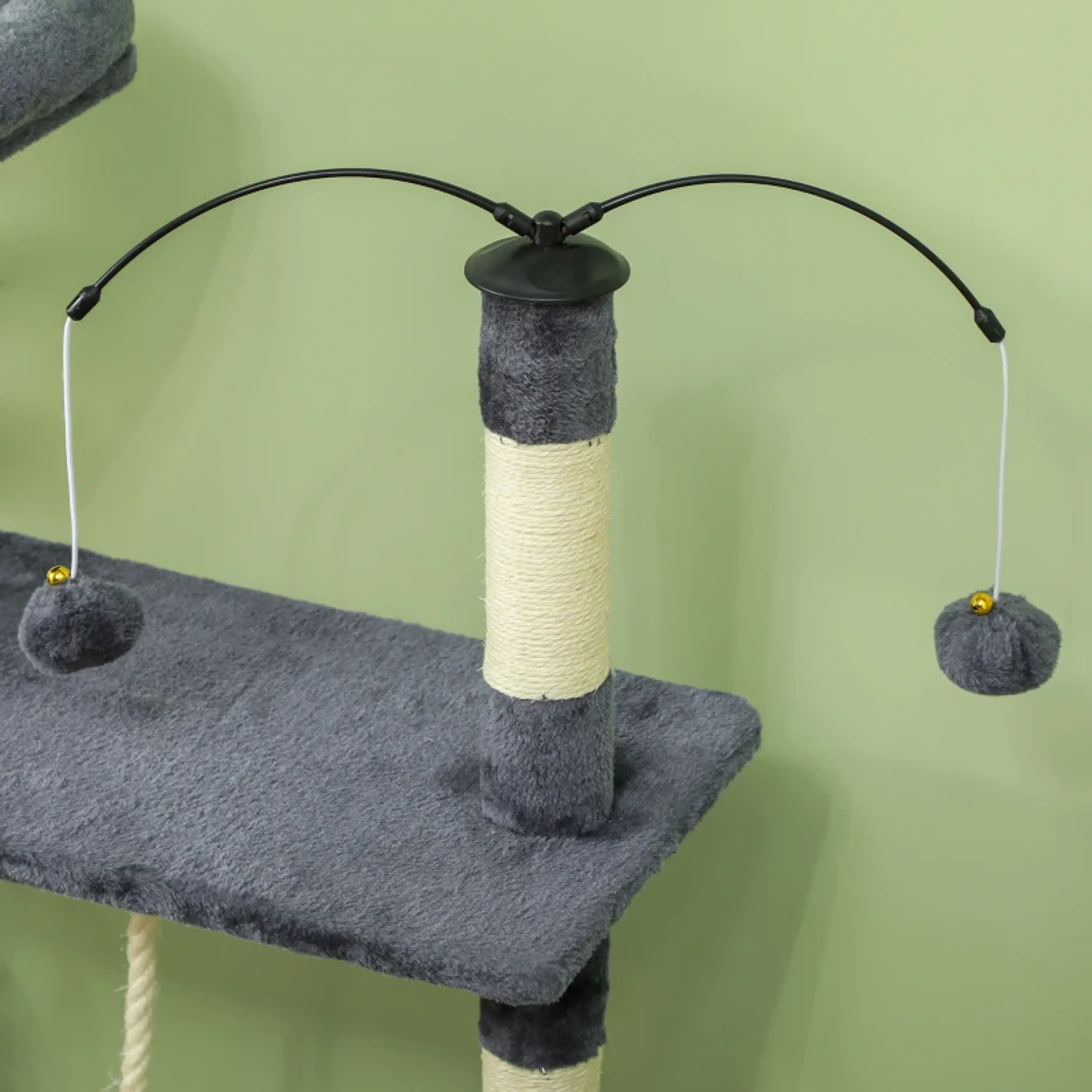 Arranhador para Gatos 134 cm Cinza Escuro 9