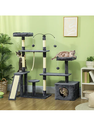 Arranhador para Gatos 134 cm Cinza Escuro