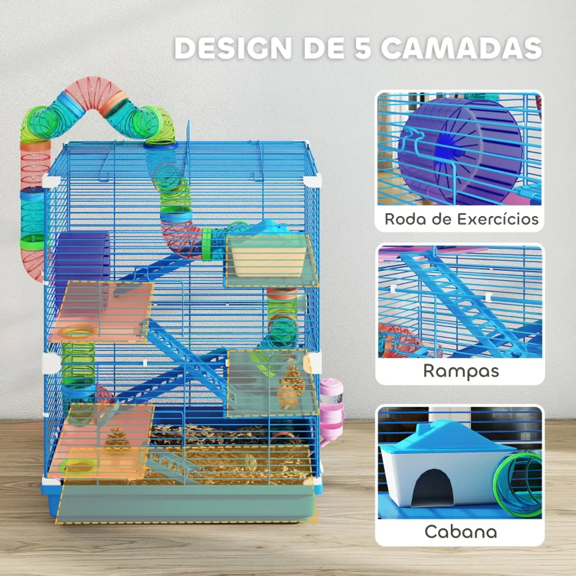 Gaiola para Hamsters com Túnel 7
