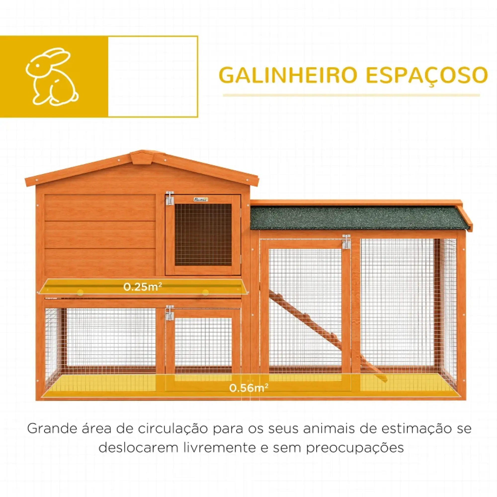 Coelheira de Madeira 150x45x85 cm 9
