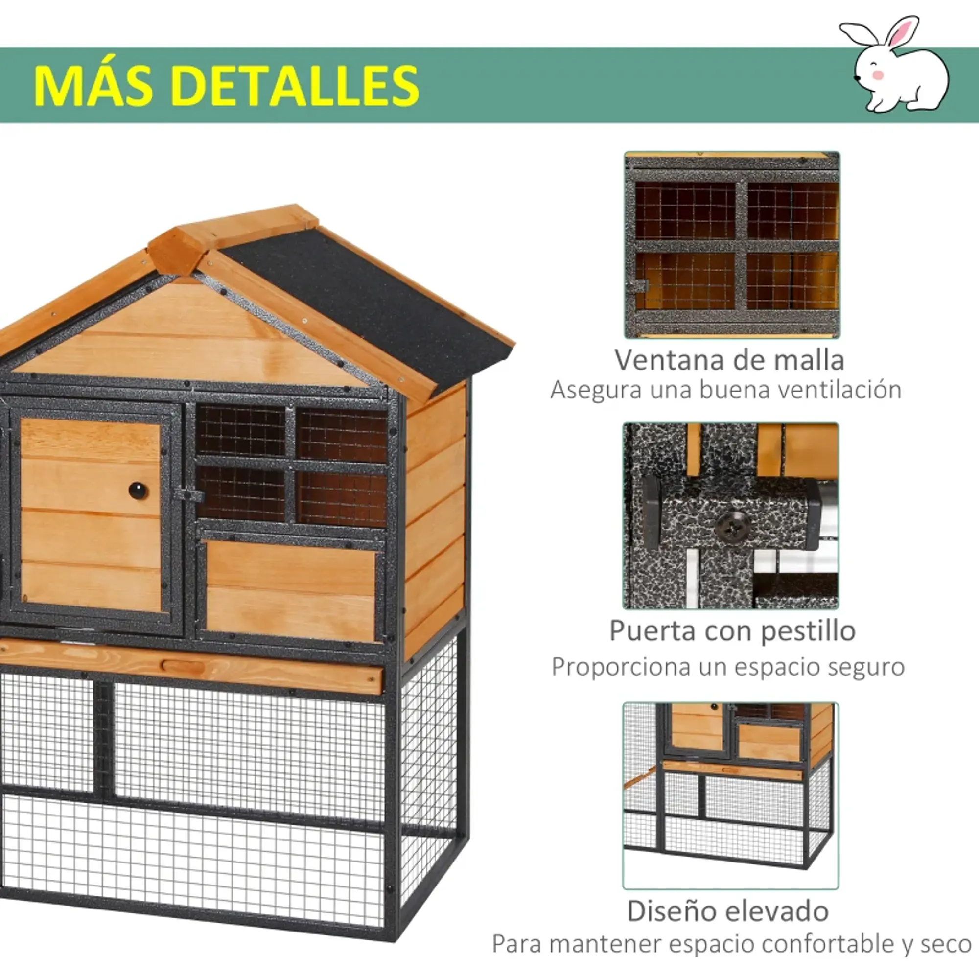 Coelheira para pequenos animais de estimação de 2 níveis 10