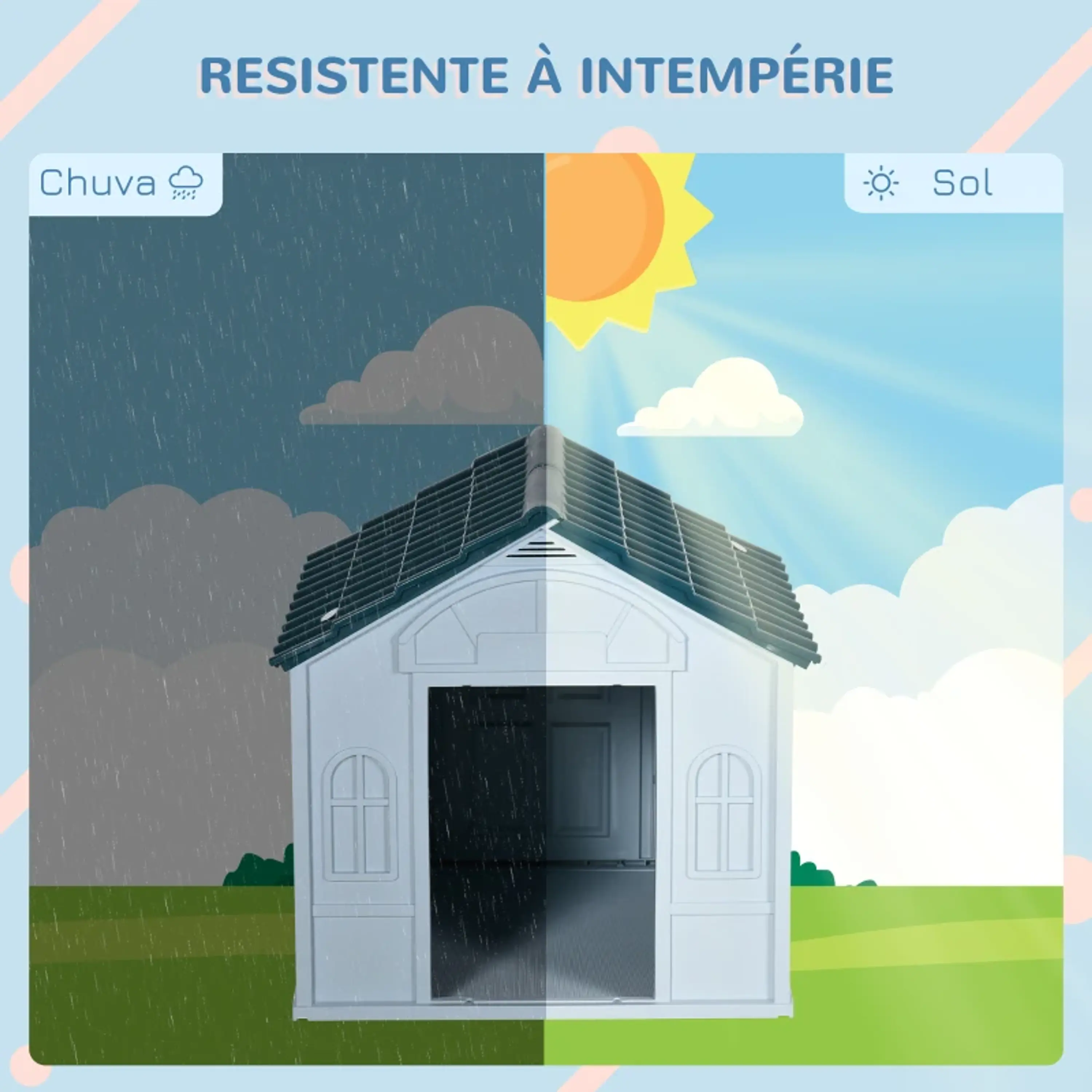 Casa para Cães 65x75,7x63 cm - Polipropileno 8