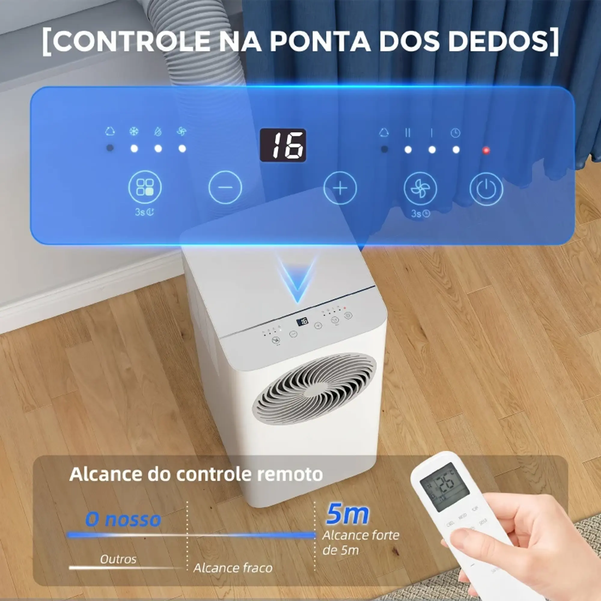 Ar Condicionado Portátil 9000 BTU Baixo Consumo para 33 m² 4