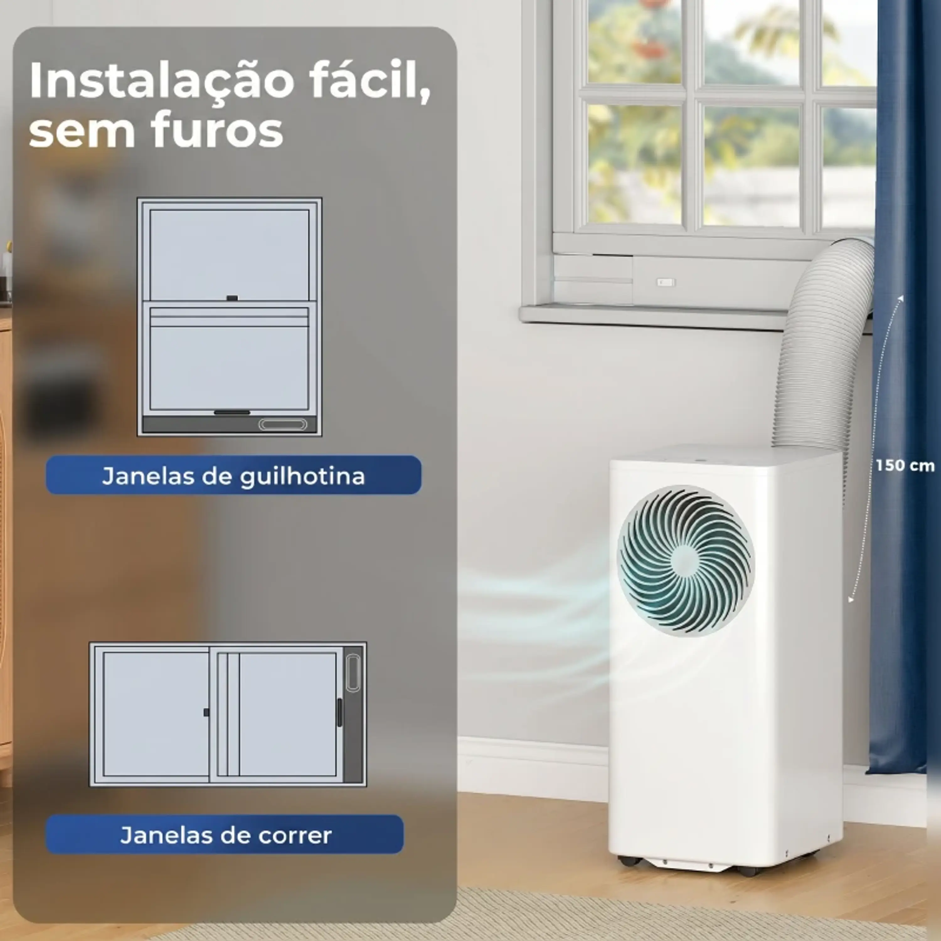 Ar Condicionado Portátil 9000 BTU Baixo Consumo para 33 m² 7
