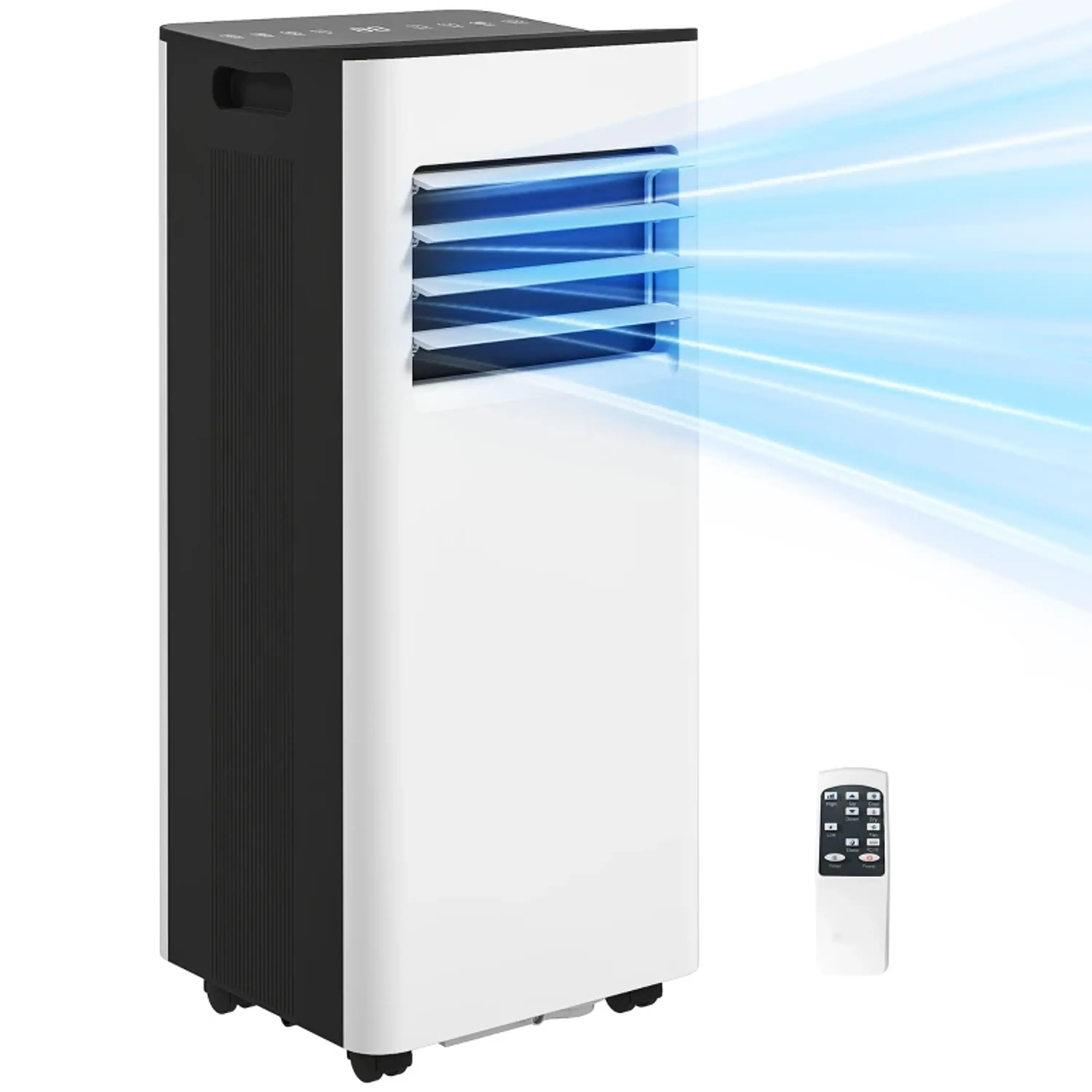 Ar Condicionado Portátil 3 em 1 9000 BTU Arrefecedor Ventoinha Desumidificador 24,1 L/ 25m² 1