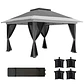 Pérgola Dobrável 3,6x3,6 m com Laterais de Rede UPF50+ - Thumbnail 2