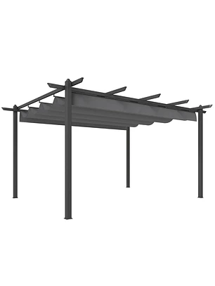 Pérgola de Jardim 4x3 m com Telhado Retrátil Estrutura de Alumínio UPF30+