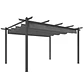 Pérgola de Jardim 4x3 m com Telhado Retrátil Estrutura de Alumínio UPF30+ - Thumbnail 1