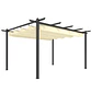 Pérgola de Jardim 4x3 m com Telhado Retrátil Estrutura de Alumínio UPF30+ - Thumbnail 4