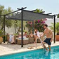 Pérgola de Jardim 4x3 m com Telhado Retrátil Estrutura de Alumínio UPF30+ - Thumbnail 2