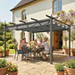 Pérgola de Jardim 4x3 m com Telhado Retrátil Estrutura de Alumínio UPF30+ - Thumbnail 5