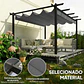 Pérgola de Jardim 4x3 m com Telhado Retrátil Estrutura de Alumínio UPF30+ - Thumbnail 9