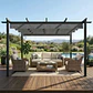 Pérgola de Jardim 4x3 m com Telhado Retrátil Estrutura de Alumínio UPF30+ - Thumbnail 10