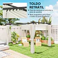 Pérgola com Teto Retrátil 3,9x3x2,2 m Paredes Laterais Tecido de Poliéster Anti UV  - Thumbnail 12
