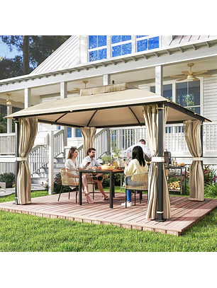 Pérgola de Jardim 370x303x290 cm Anti-UV 