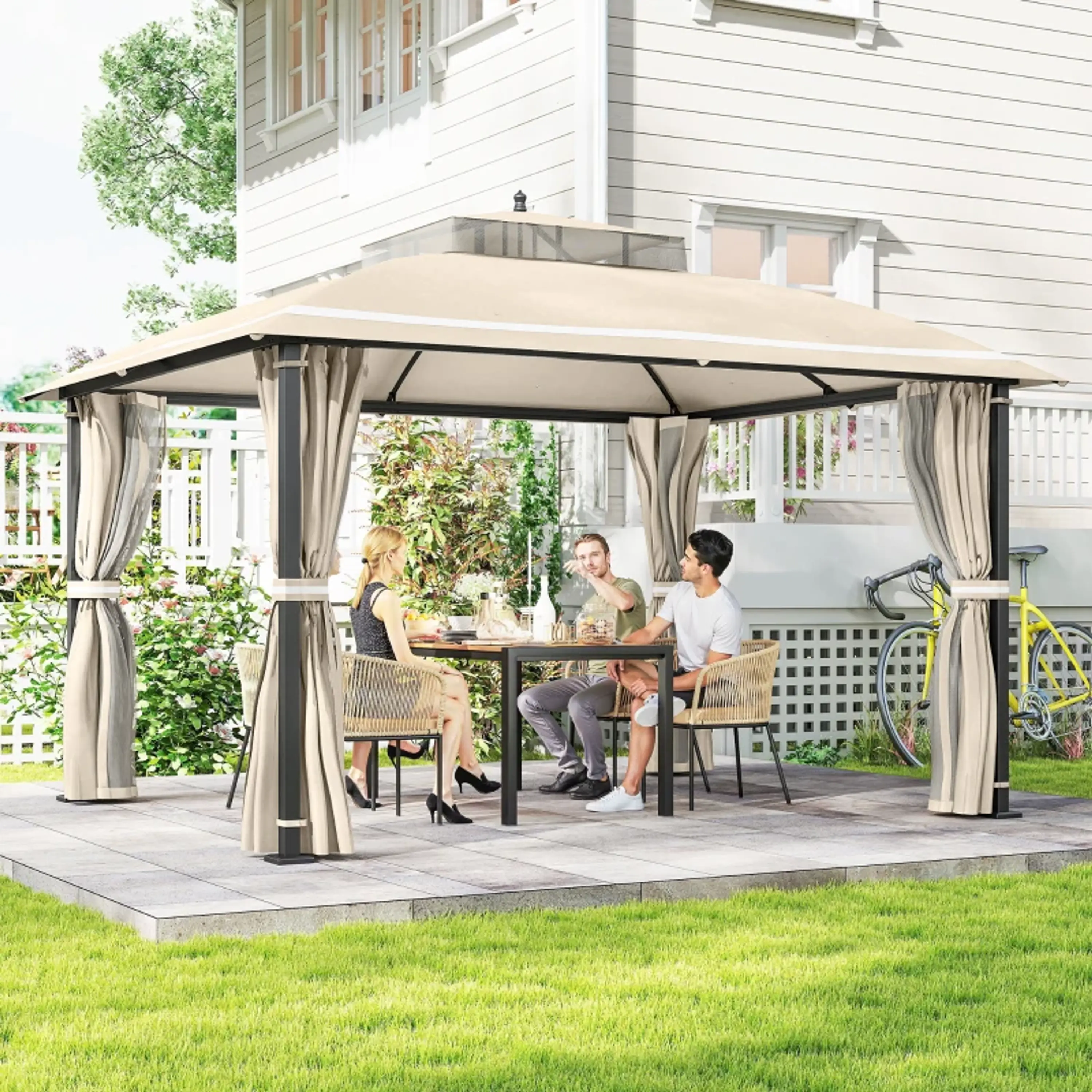 Pérgola de Jardim 370x303x290 cm Anti-UV  7