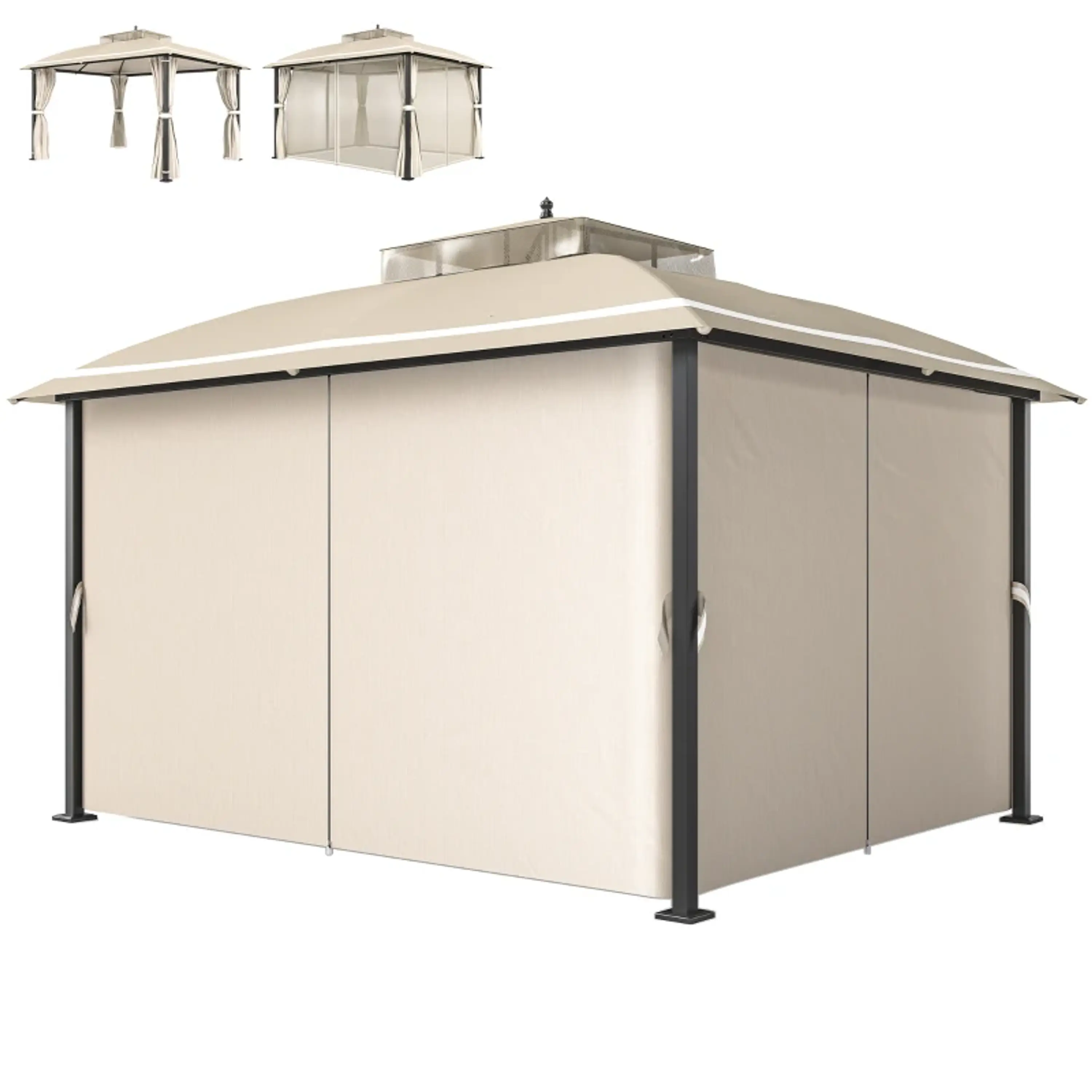 Pérgola de Jardim 370x303x290 cm Anti-UV  11