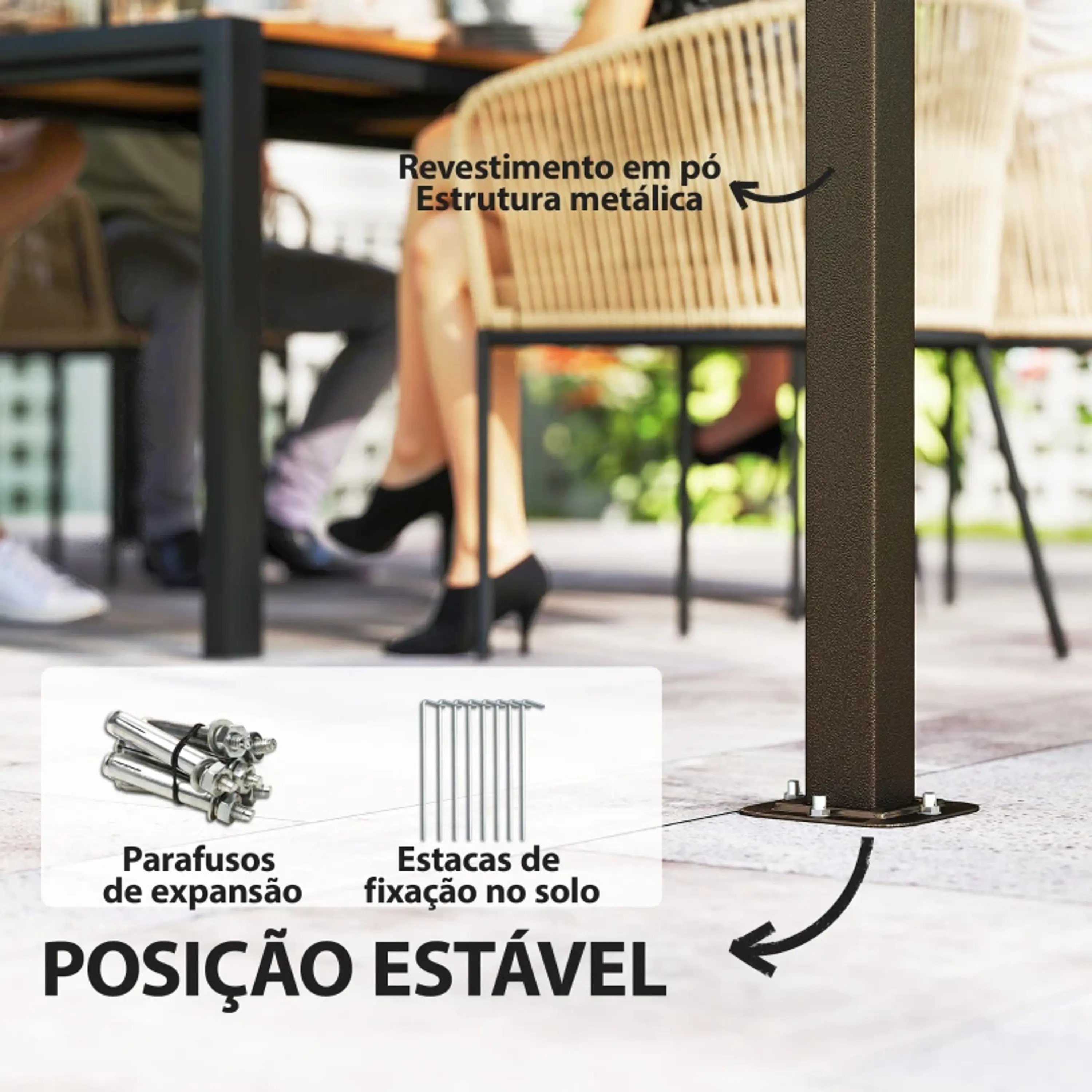 Pérgola de Jardim 3,7x3 m com  UV30+ 10
