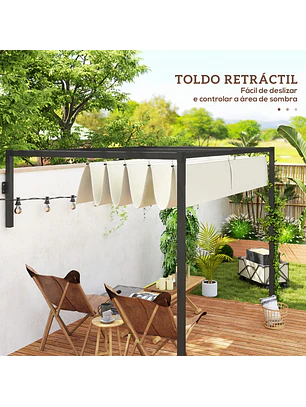 Pérgola de Parede 297x211x220 cm