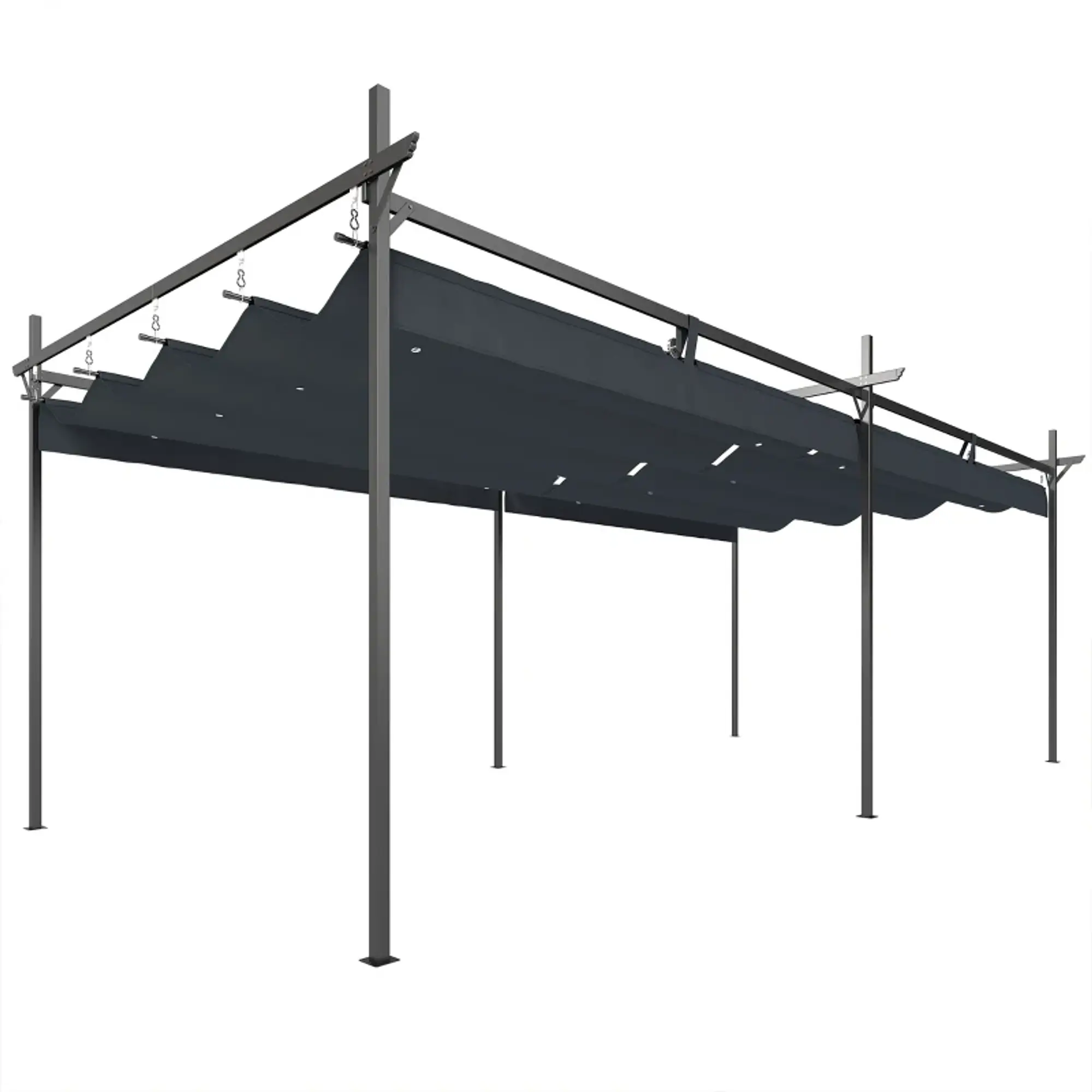 Pérgola com Teto Retrátil de Alumínio 588x297x230 cm  3