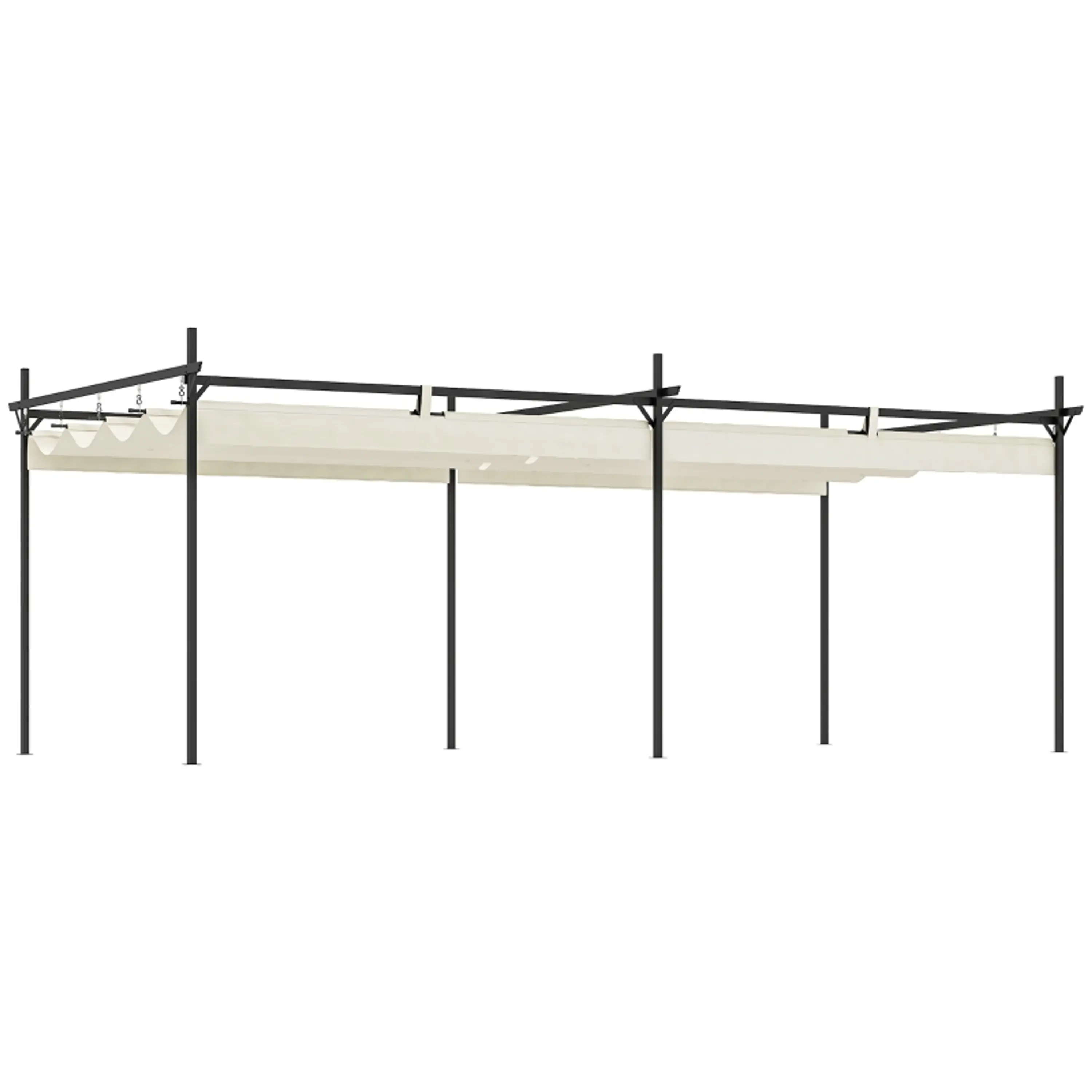 Pérgola com Teto Retrátil de Alumínio 588x297x230 cm  1
