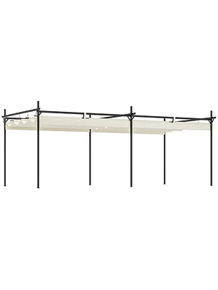 Pérgola com Teto Retrátil de Alumínio 588x297x230 cm 