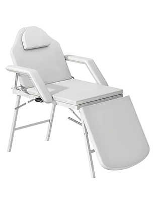Marquesa de Massagem Dobrável Portátil de 3 Secções  Branca