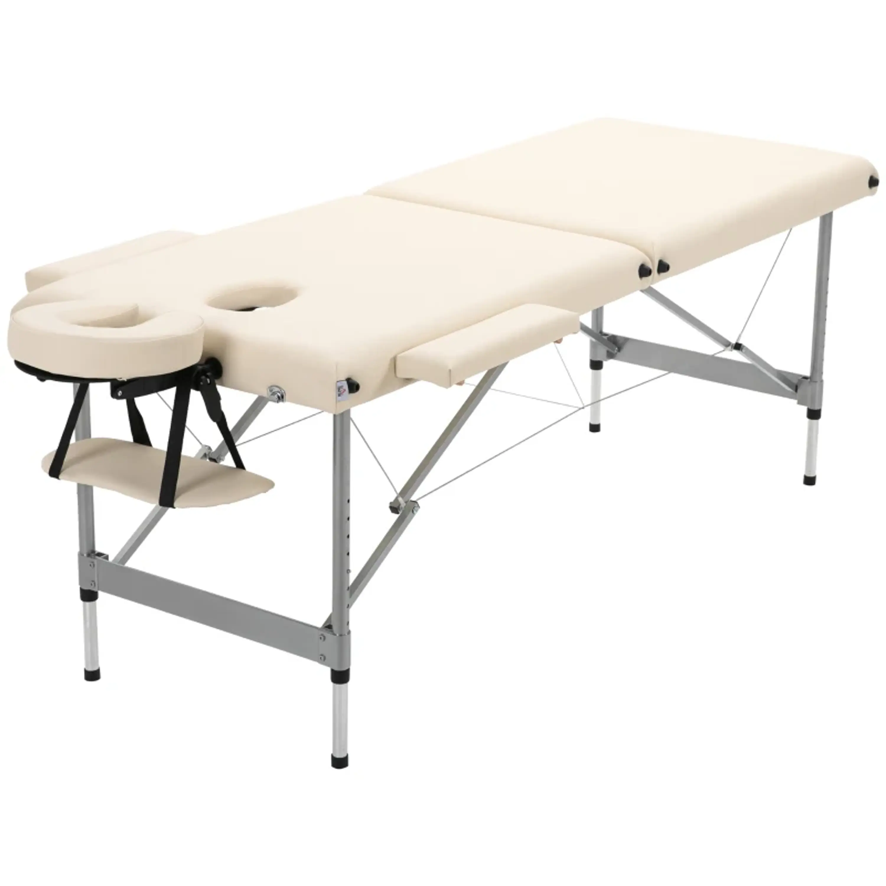 Marquesa de Massagem Dobrável liga de alumínio 185x70x58-82 cm 5