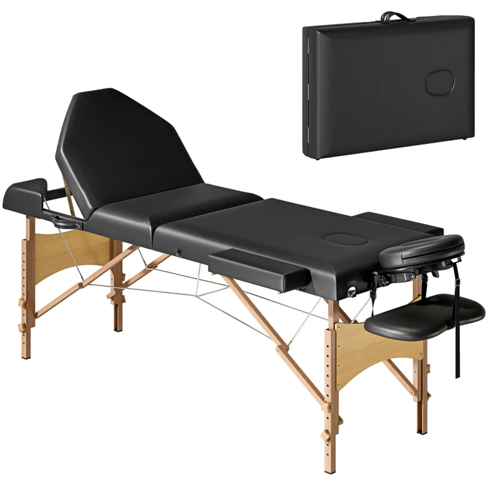 Marquesa de Massagem Dobrável Portátil - Preto 1