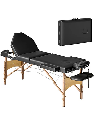 Marquesa de Massagem Dobrável Portátil - Preto