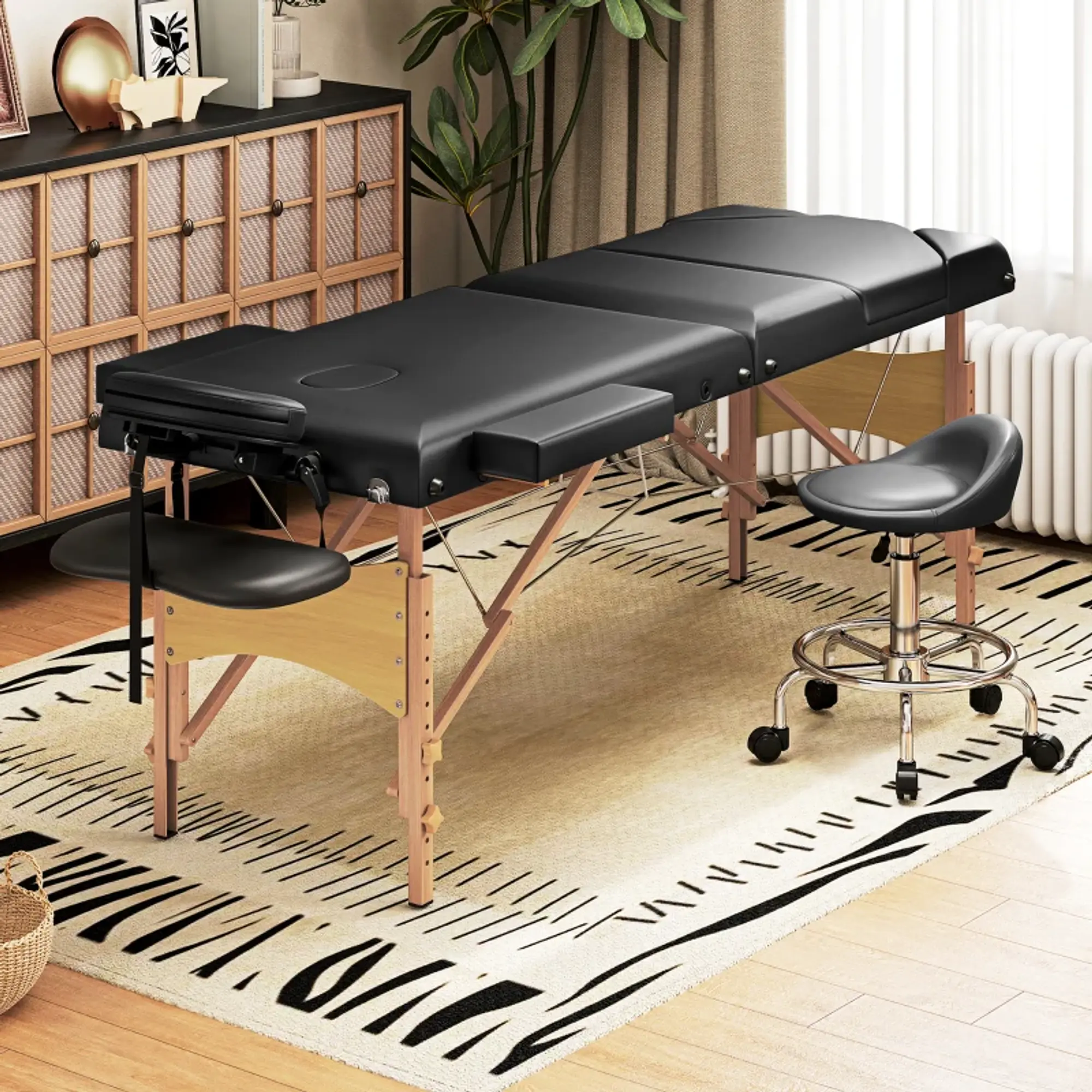 Marquesa de Massagem Dobrável Portátil - Preto 7