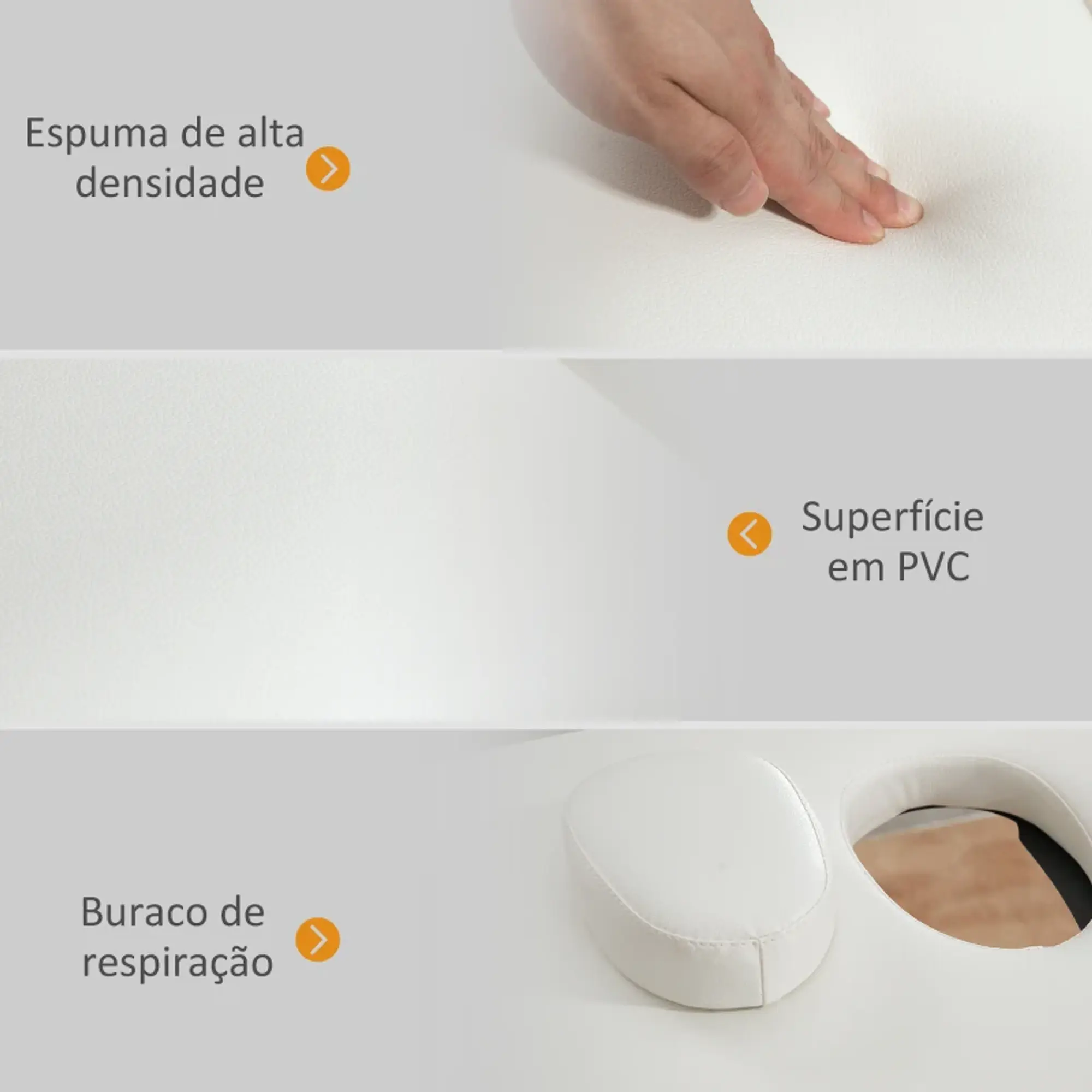 Marquesa de Massagem Dobrável Portátil  186x60x61-87 cm  12