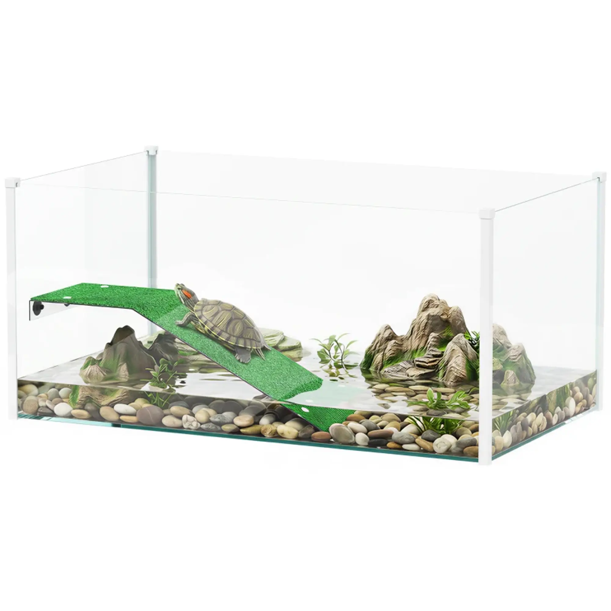 Aquário para Tartarugas Terrário Visão Panorâmica 360° 60x35x28 cm 1