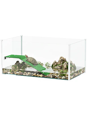 Aquário para Tartarugas Terrário Visão Panorâmica 360° 60x35x28 cm