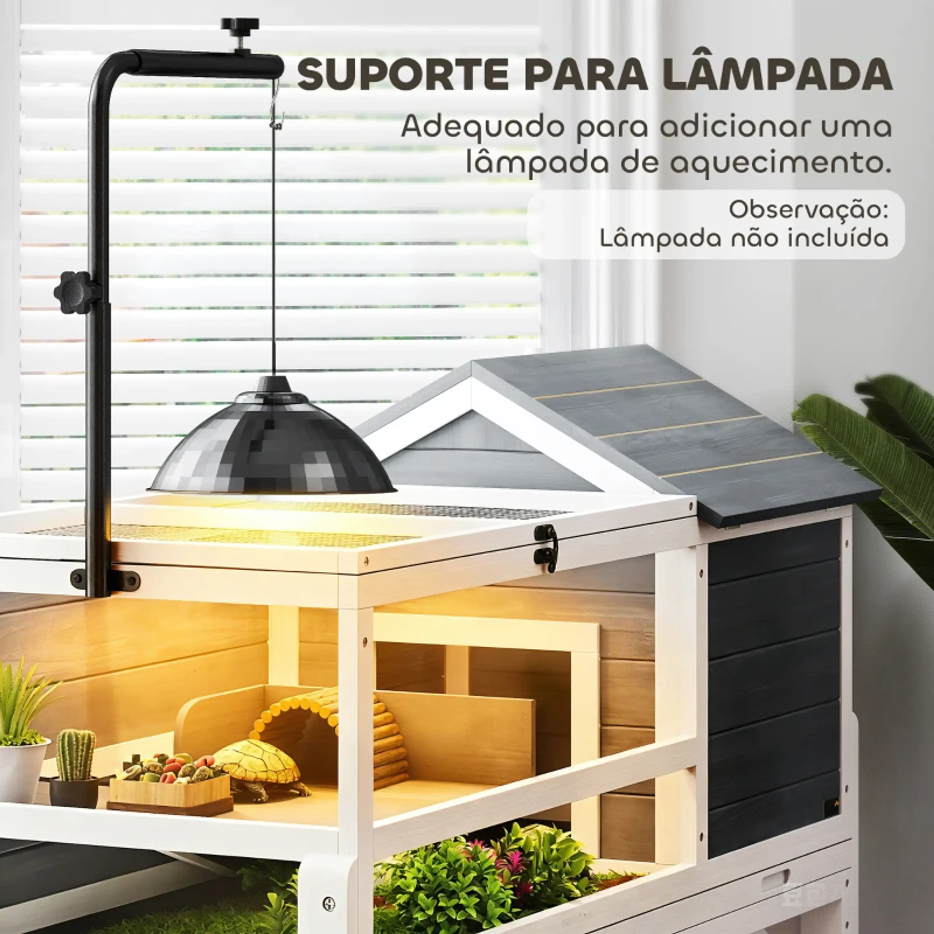 Casa para Tartarugas de Madeira Terrário para Répteis 4