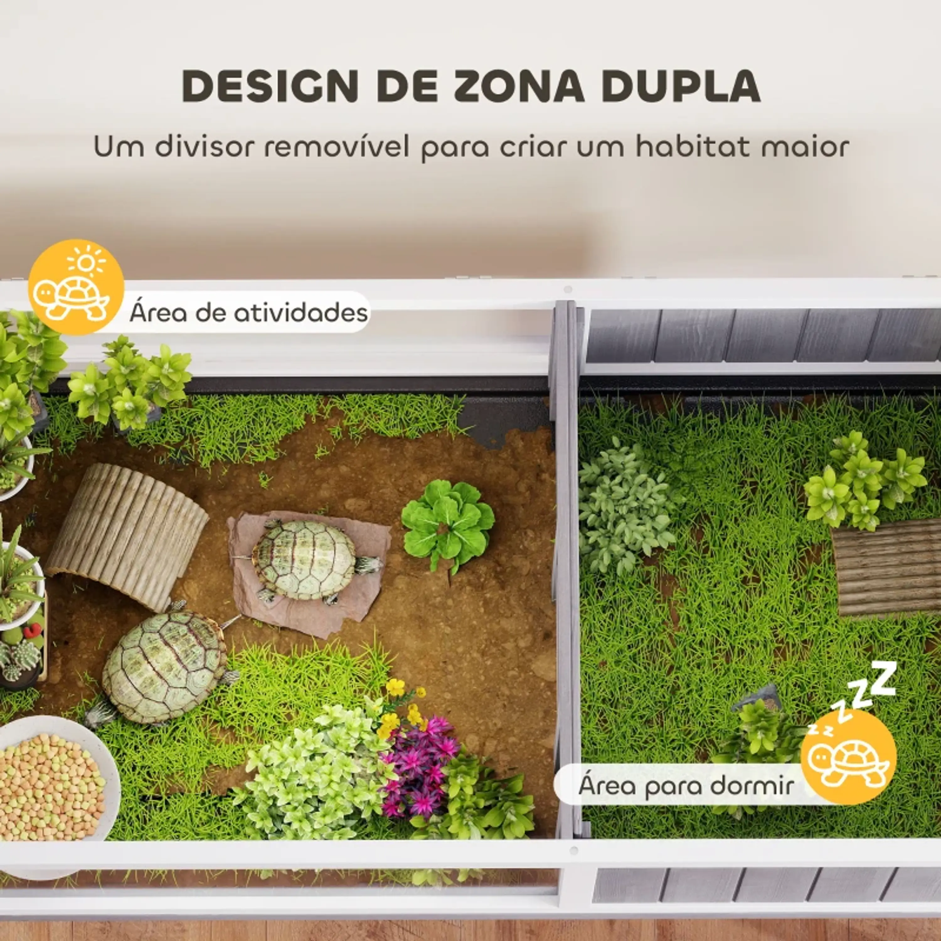 Terrário para Répteis com 2 Tetos Articulados 3