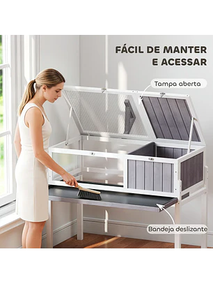 Terrário para Répteis com 2 Tetos Articulados