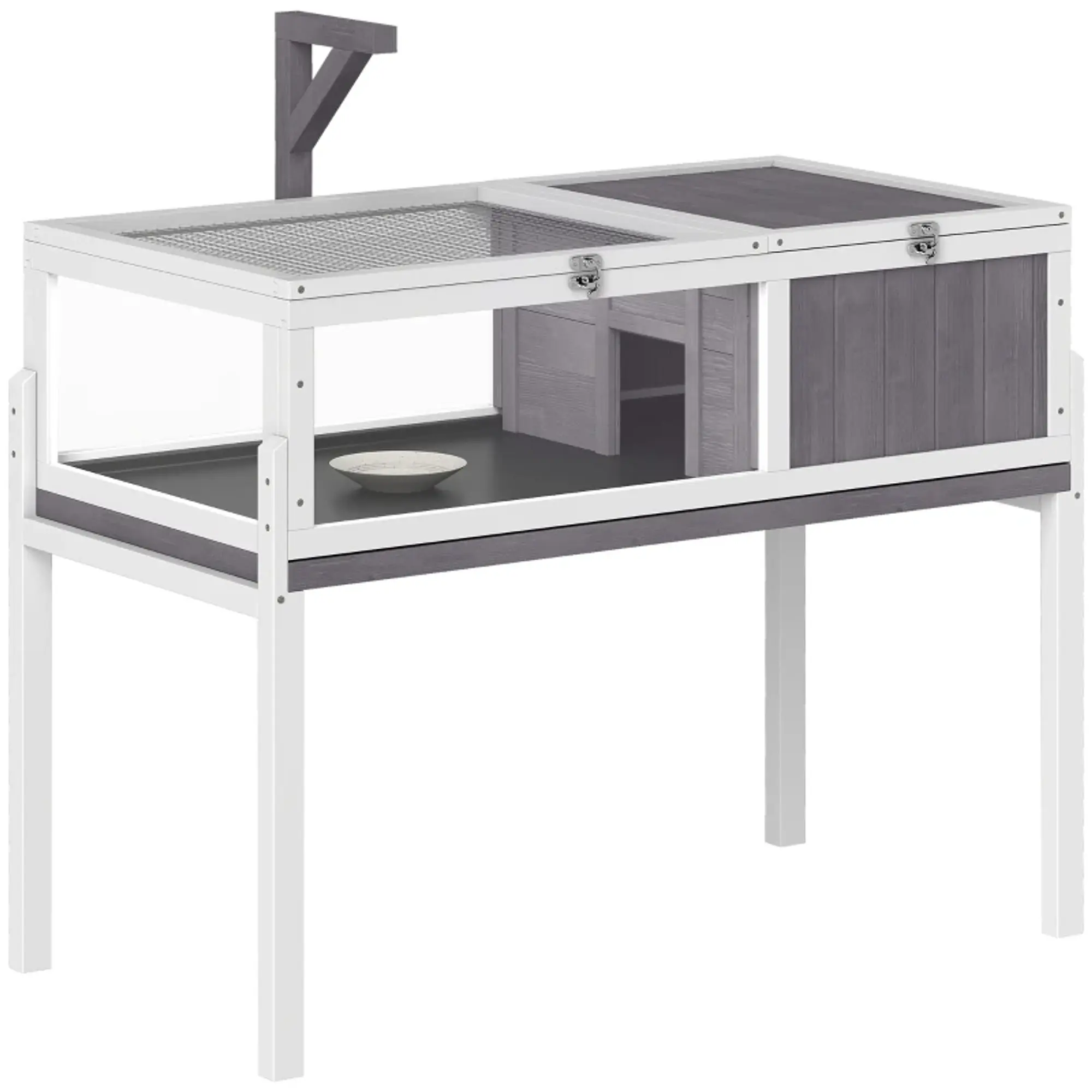 Terrário para Répteis com 2 Tetos Articulados 11