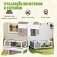 Casa para Tartarugas de Madeira  91x60,5x32 cm - Thumbnail 11