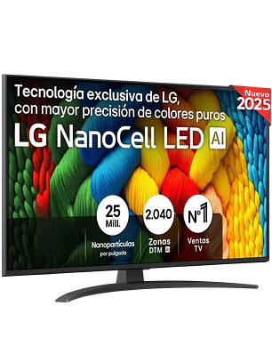 LG AI 43NANO81A6A 4K Ultra HD NanoCell Smart TV Preto